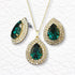 Комплект "Jasmīns (Emerald)" с кристаллами Swarovski™